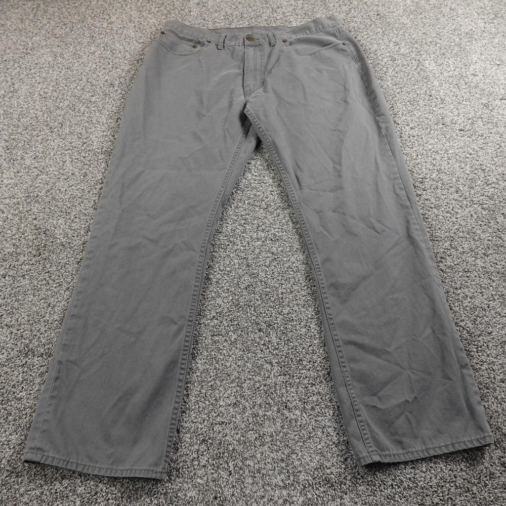 VTG Polo Ralph Lauren‎ Jeans Mens 38X32 Gray Denim Pants 650 Straight Preppy PRL